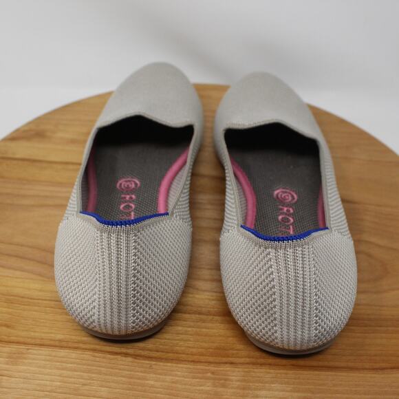 Rothys Shoes Womens 10 The Loafer Flats Retired Linen Nude Beige Work Business - Picture 4 of 9